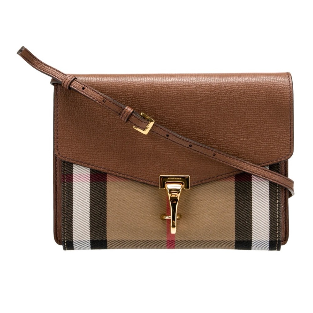 Burberry Macken Classic Brown and Tan Crossbody Bag